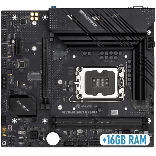 Motherboard Micro-Atx B760M DDR4 Core i3 CPU 12-13 Gen 16GB RAM Gaming Pcie PC
