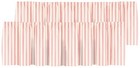 Blackout Classic Ticking Stripe Pink and White Rod Pocket Short Window Curtai...