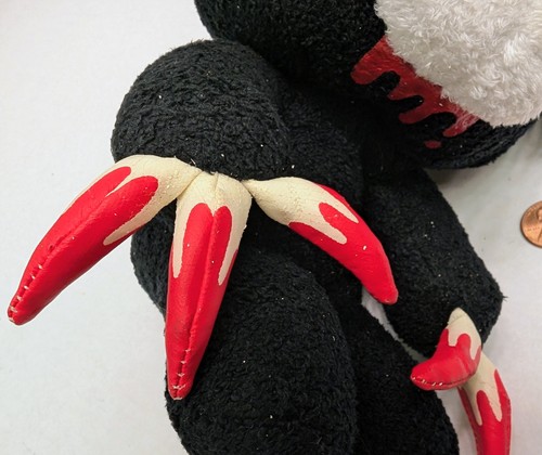 Taito GLOOMY Bear Plush.CGP-045.Chax-GP.Black Red White.Prize Only 9 Inch.+tag - Picture 2 of 9