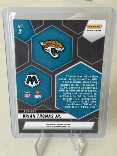 2025 Montaje de Mosaico Plata Geo Refractor Brian Thomas JR. No.2 Jaguars ⭐️ - Imagen 2 de 2