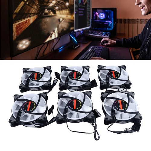 6x 120mm RGB LED Fan Silent Multi Layer Colorful Lighting Efficient Cooling SAL - Afbeelding 15 van 24