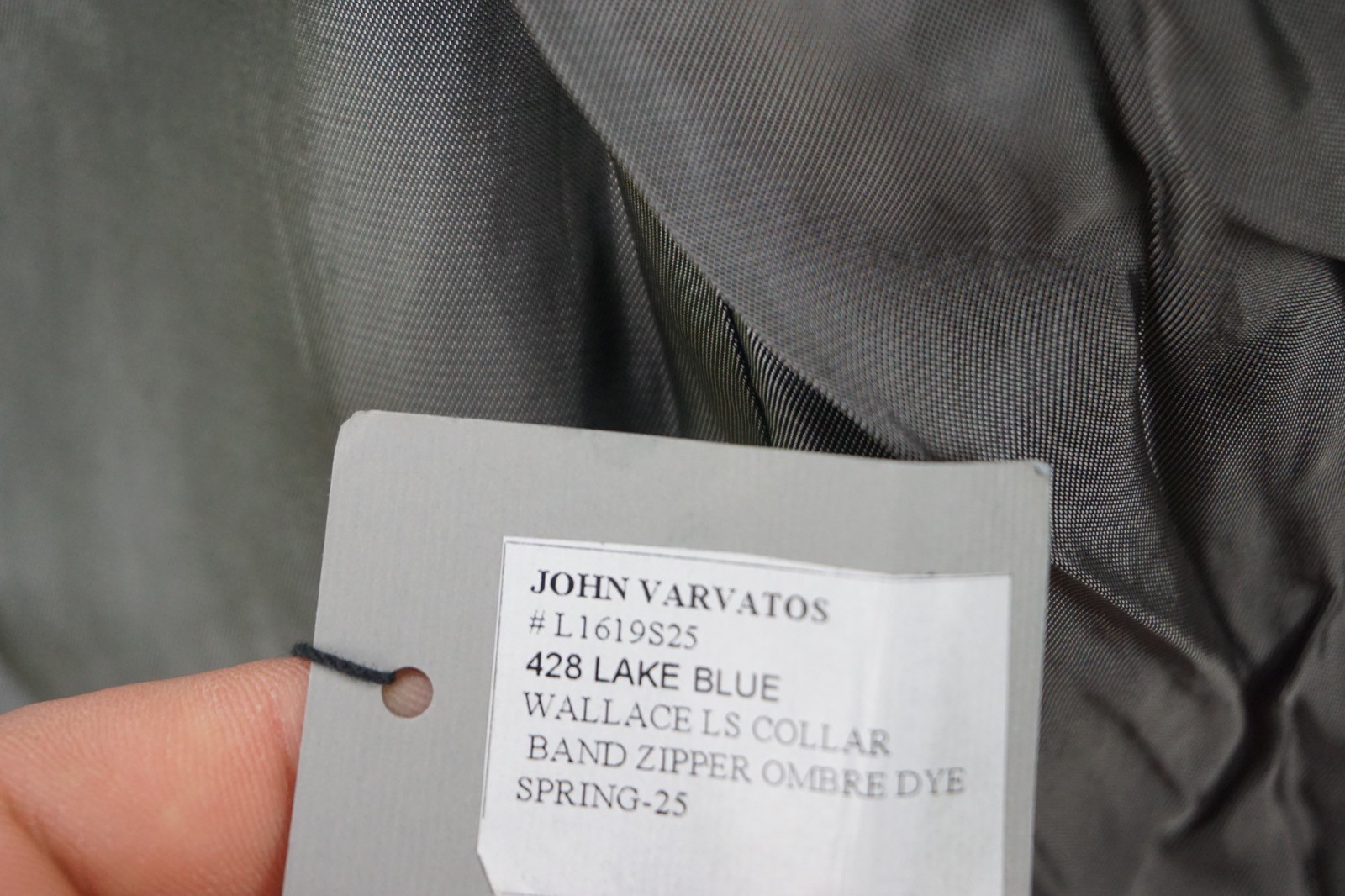 John Varvatos Wallace Blue Gradient Sheep Leather Jacket Coat Sz 48 NEW image 7