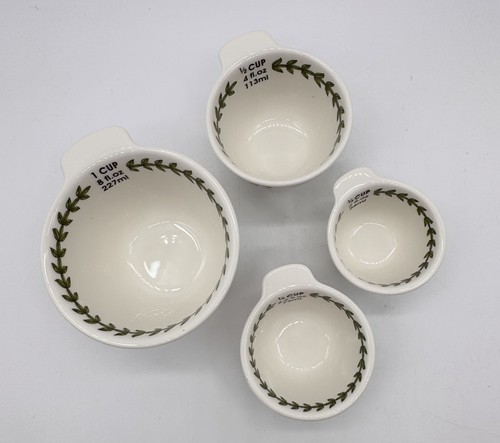 Portmeirion Botanic Garden Collection 4 Pcs Measuring Cups & Small Sq Bowl 7.5” - Picture 18 of 20
