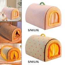 Cat Cave Bed Dog House Pet Tent Warm Hut 2 Ways Use Winter Shelter Nest Portable