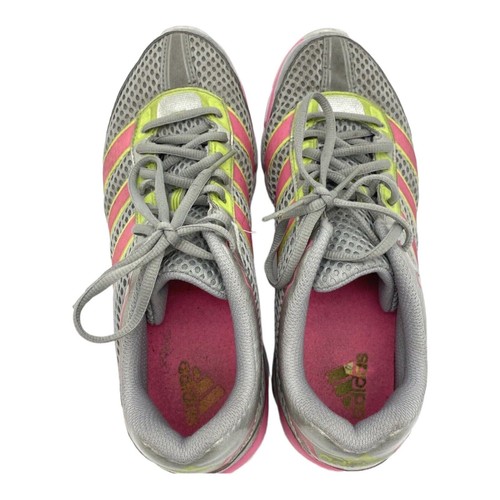 Adidas Women's Running Shoes Sneakers G59300 Gray Pink Yellow Size 8.5 - Picture 5 of 9