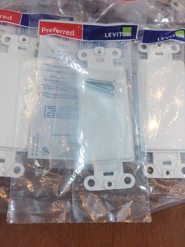LEVITON 80414-W QUICKPORT BLANK WHITE MULTIMEDIA INSERT ADAPTER PLATE - Qty. 12 - Zdjęcie 2 z 3