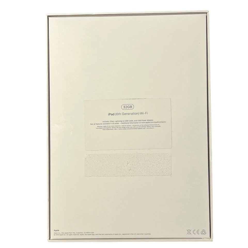 iPad 6a generazione solo scatola vuota vassoio confezione originale Apple 32 GB WiFi bianco set - Immagine 4 di 4