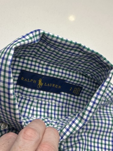 Polo Ralph Lauren Gingham Check Button Down Hemd Langarm Herren Größe S - Bild 2 von 6