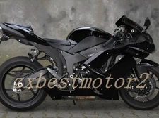 For Kawasaki Ninja ZX6R ZX600P 2007 2008 Fairing Glossy Black Bodywork