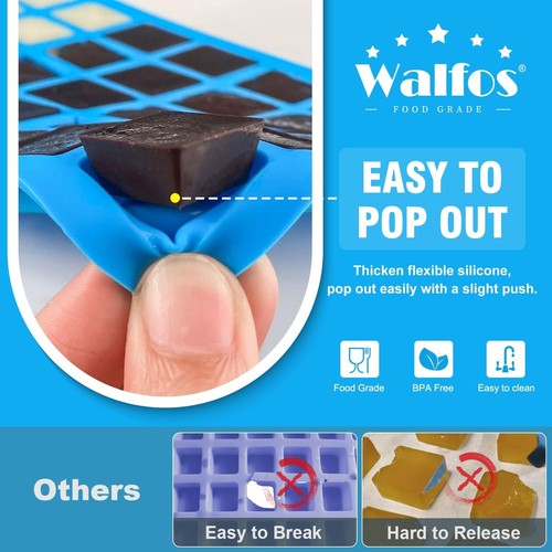 Mini Square-Terrace Silicone Chocolate 2pcs Molds - 50-Cavity - Picture 3 of 6