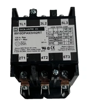 Square D 8910DPA93V02RT 90 Amp 600 VAC 3 Pole Definite Purpose Contactor