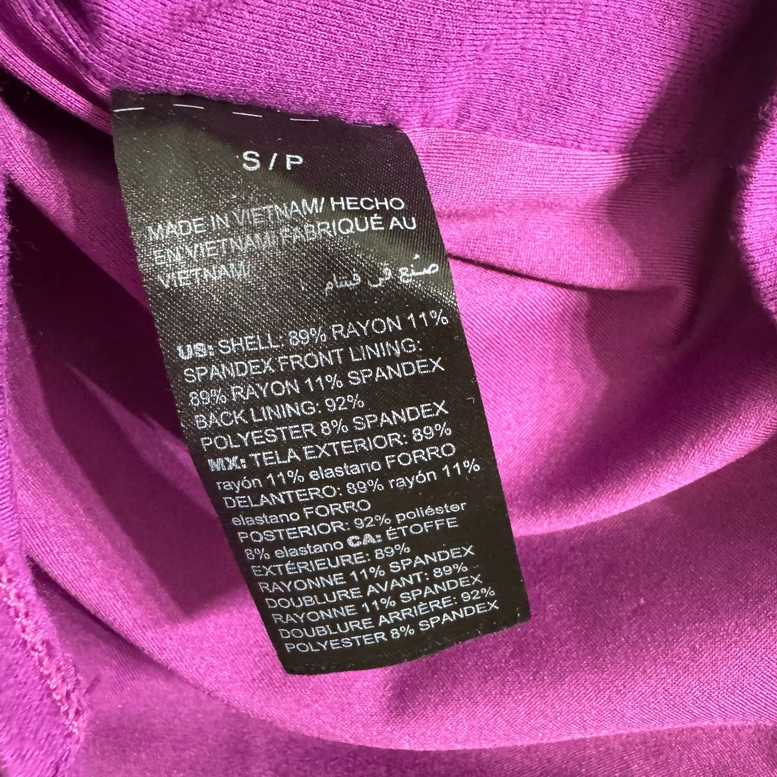 VETEMENTS Abito tubino increspato viola White Ho Black Market taglia S