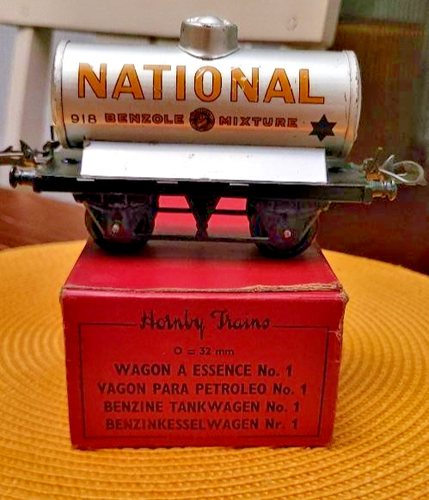 hornby o scale train tin vintage national benzole petrol tanker wagon boxed - Bild 4 von 5