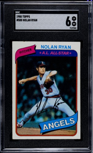 1980 Topps #580 Nolan Ryan California Angels SGC 6 EX-MT 7265