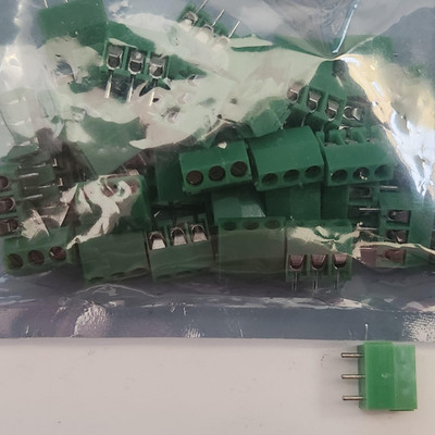 40 Pcs 5.08mm 0.2'' Pitch PCB Mount Screw Terminal Block Connector, 3Pos Terminal