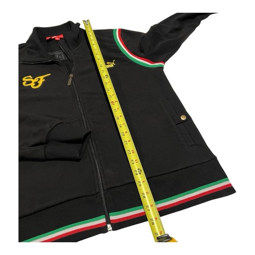 Puma x Scuderia Ferrari Track Jacket Embroidered Full-zip Men's Black Sz L - Picture 9 of 17