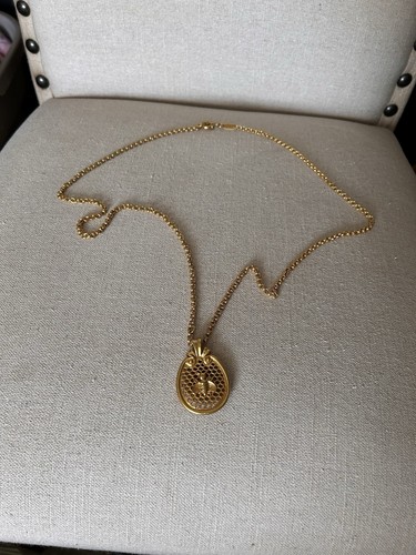 Julie Vos Honeycomb Bee Pendant Long Necklace 36”
