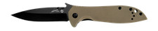 Kershaw Knives Emerson CQC-4K Frame Lock Coyote Brown G-10 Black 6054BRNBLK