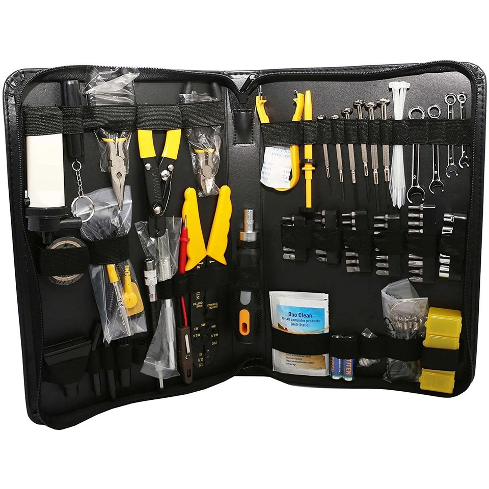 100 Piece Computer Technician Tool Kit for Repairing, Wiring, Cleaning, and - Image 4 of 4