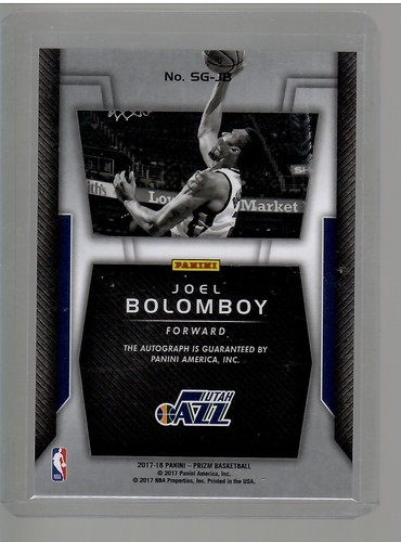 JOEL BOLOMBOY ROOKEI AUO 2017 18 PANINI PRIZM BASKETBALL - Picture 2 of 2