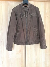 DIESEL Brown Cotton Blouson L with Zipper & Pockets Used