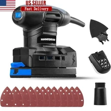1.4A Detail Sander 12000 OPM Multi-Function W/ Dust Collection 12 Sandpapers