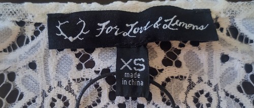 Neu mit Etikett For Love And Lemons Vika Cropped-Top Gr. XS Spitze elfenbeinfarben - Bild 9 von 14