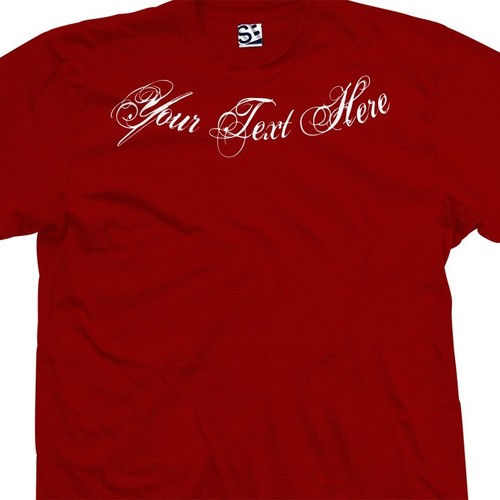 Custom Collarbone Tattoo T-Shirt Neck Grunge Script Tattoo Personalized Logo - Picture 11 of 33
