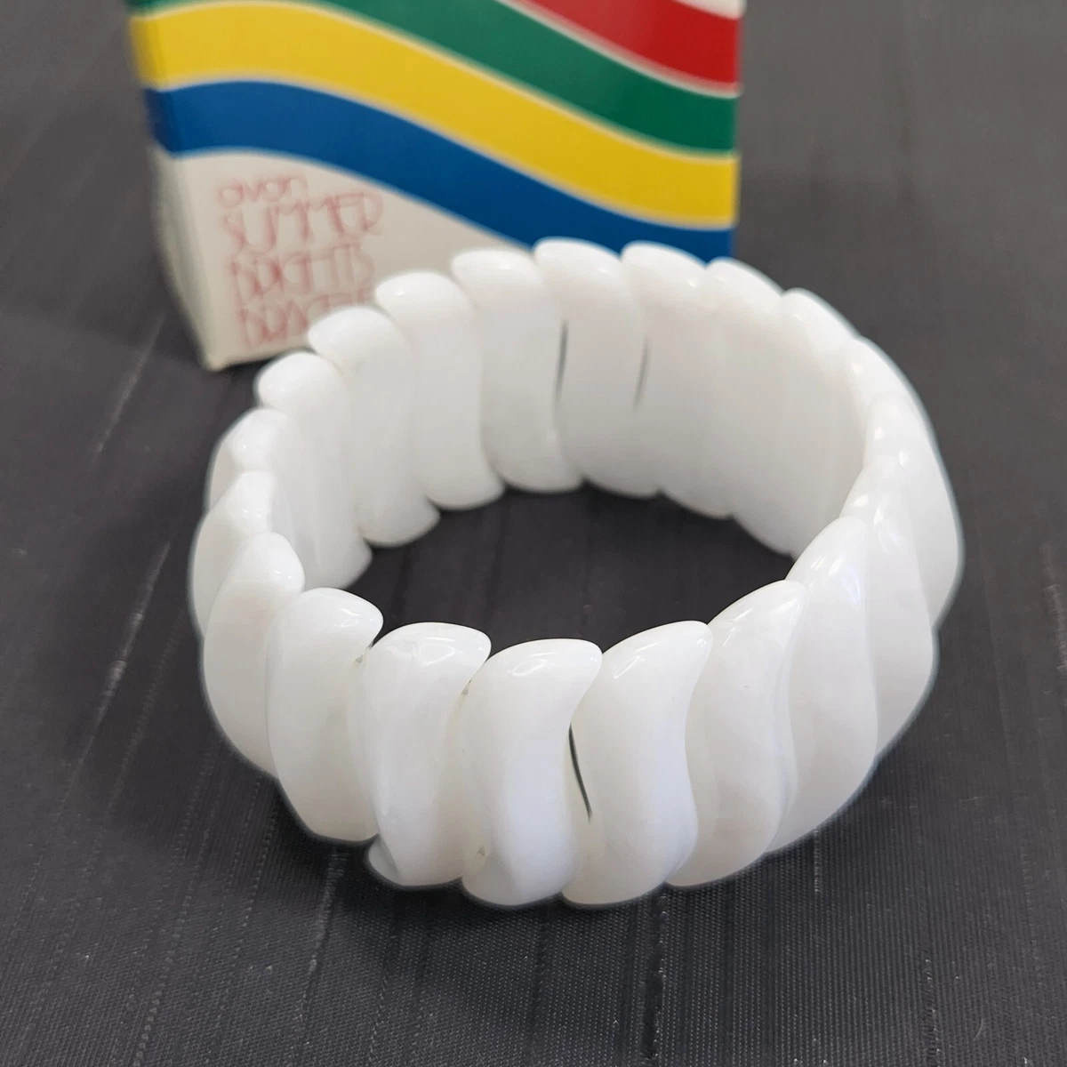 White shop plastic bracelet