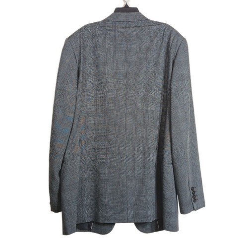 Armani Collezioni Plaid Wool Blazer Mens Large US42 Gray Classic Sport Jacket - Picture 3 of 6