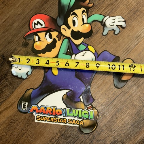 Letrero de exhibición de tienda calcomanía Nintendo Game Boy Advance Mario Luigi Superstar Saga - Imagen 9 de 10
