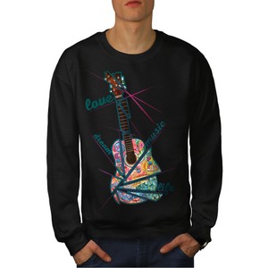 Hippie Style New Men Life Sweatshirt Black qCWCr0xSvw