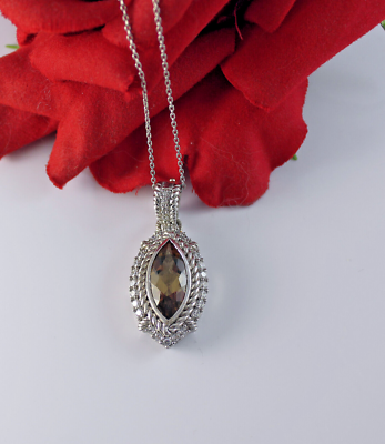 Sterling Silver Judith Ripka Cubic Zirconia Necklace CAT RESCUE