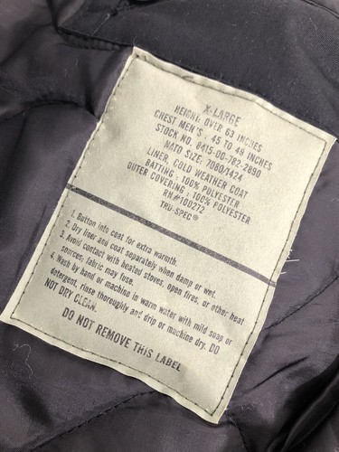 TRU-SPEC Military Lined COLD WEATHER COAT Mens XL Hooded Jacket - EXCELLENT - Picture 7 of 7