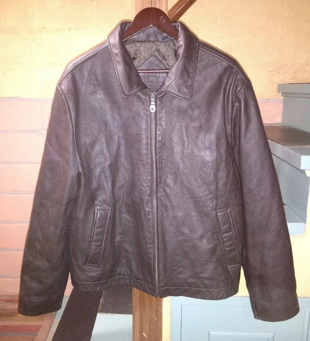 Roundtree and yorke on sale leather bomber jacket