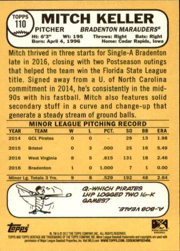 2017 Topps Heritage Minors Baseball -  Pick Your Card - Picture 215 of 391