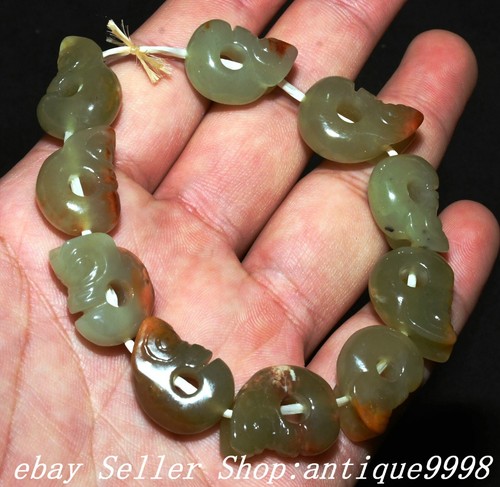 Bracelet Yu Cochon Dragon 2024 Gou Culture Chinoise Hongshan Naturel Hetian Jade Sculpté