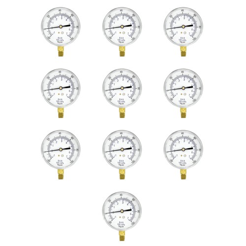 Dry Lower Mount Vacuum Gauge with 3.5" Dial, 30" Hg VAC/100 PSI, 1/4" Male NPT - Picture 7 of 7