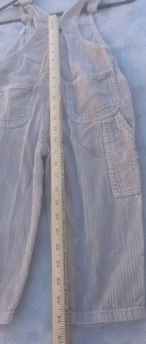 Vintage Pine Peak Toddler Sz 4 Corduroy Bib Carpenter Overalls Beige 90 Vestback - Picture 11 of 12