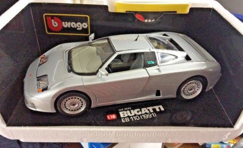 1:18 Bburago (Burago) Bugatti EB 110 '91 blue, red, or silver MIB - Picture 2 of 6