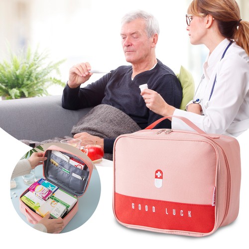 1* Kit de primeros auxilios portátil de viaje hogar exterior paquete de almacenamiento de medicamentos de emergencia - Imagen 9 de 34