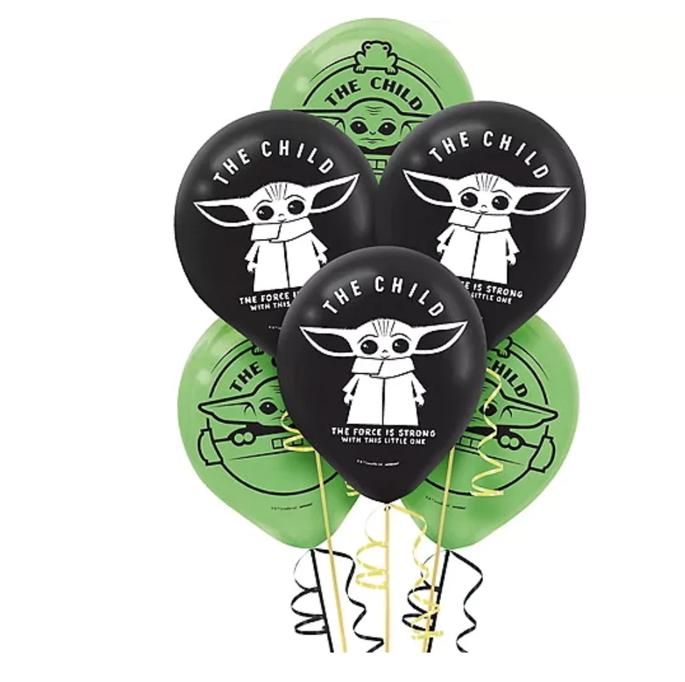 Star Wars Mandalorian - El Niño Globos de Látex Suministros de Fiesta de Cumpleaños ~12ct Foto 2 de 3