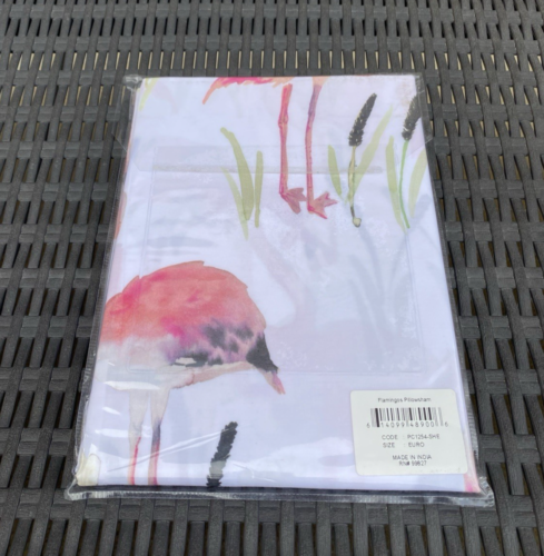 Pine Cone Hill Flamingos Aquarell Baumwolle 200 TC EURO Kissen Sham One - Bild 3 von 14