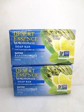 DESERT ESSENCE LEMONGRASS SOAP BAR 5 OZ NWOB LOT OF 2