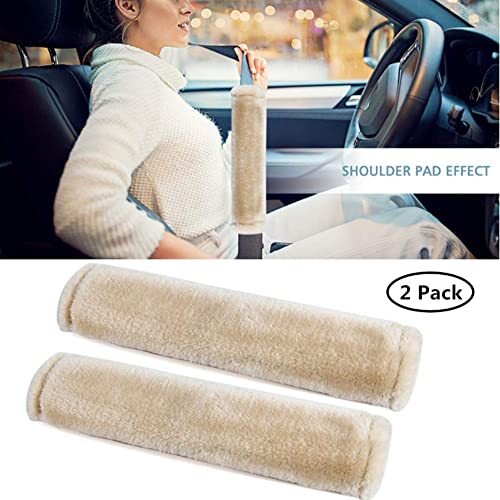 2 Pcs Car Seat Belt Cover Soft Sheepskin Shoulder Pad for Comfortable Driving - Picture 8 of 8