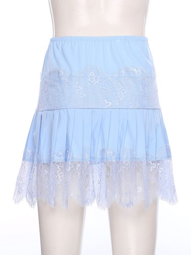 Damen Tanzkleidung Unterrock Kleid Urlaub Rock Y2K Plissee Sommer Tanzsaum - Bild 40 von 66