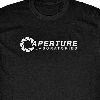 Aperture Laboratories T-Shirt - half portal life video games