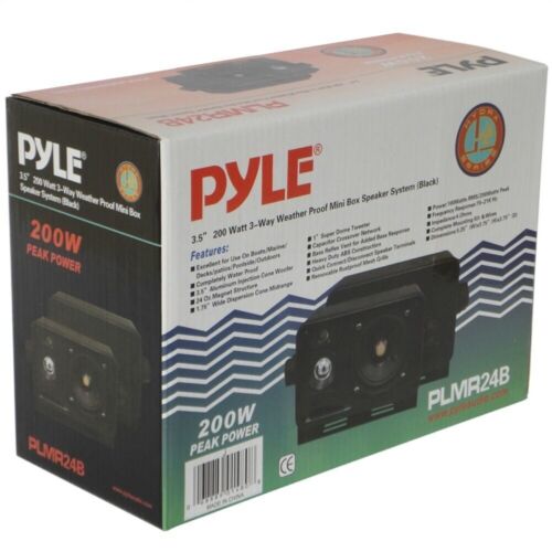 CASSE IMPERMEABILI PYLE 15 CM 400 WATT PISCINA PLMR24B NERE CAMPER BARCA ACQUA - Foto 10 di 12