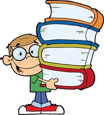 30 Custom Smart Kid With Books Personalized Address Labels