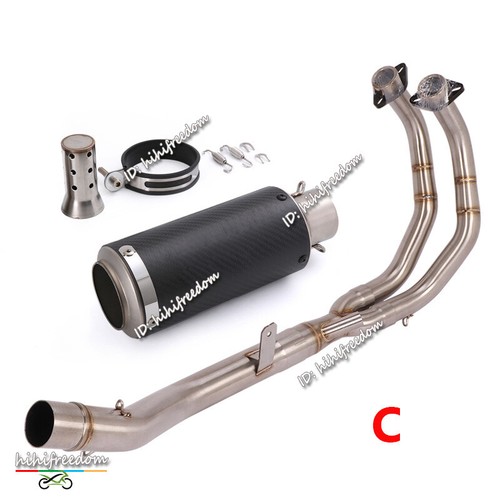 Silenciador de carbono tubo de eslabón delantero para Honda CBR500R CB500X CB500F 2013-2023 - Imagen 7 de 13